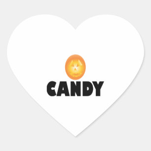 Pegatina En Forma De Corazón Candy Halloween