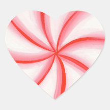 Candy Mint Swirl Heart Shaped Pegatinas
