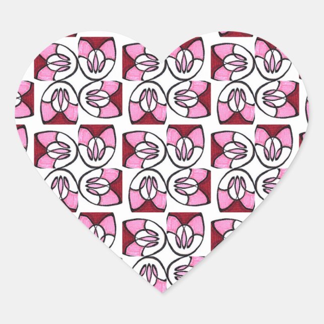 Pegatina En Forma De Corazón Candy Swirl (Anverso)