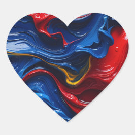 Pegatina En Forma De Corazón Capas y Capas de Pintura