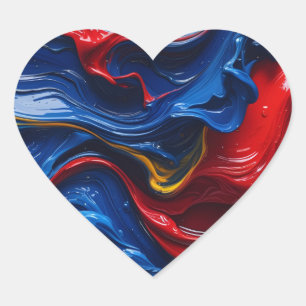 Pegatina En Forma De Corazón Capas y Capas de Pintura
