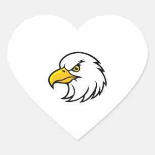 Pegatina En Forma De Corazón Cara de águila