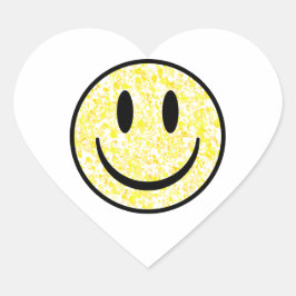 Pegatina En Forma De Corazón Cara de sonrisa salpicada