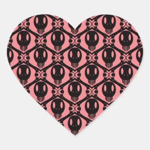 Pegatina En Forma De Corazón Caras morbosas