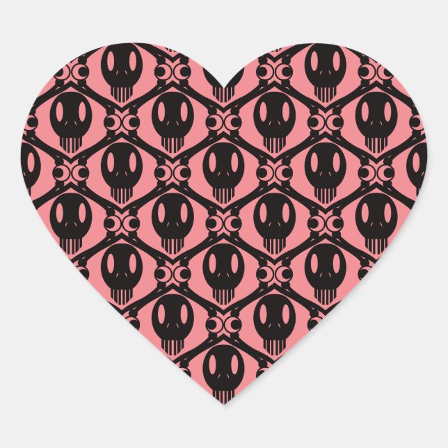 Pegatina En Forma De Corazón Caras morbosas (Anverso)