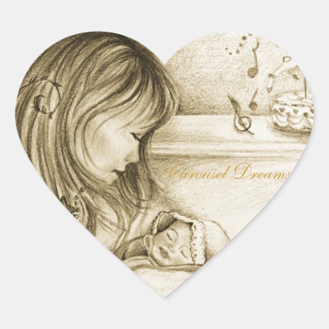 Pegatina En Forma De Corazón Carousel Dreams Hearts Pegatinas (Anverso)