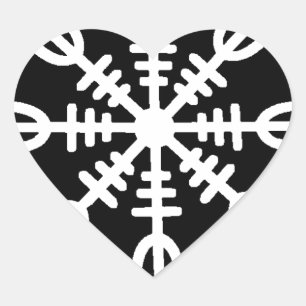 Pegatina En Forma De Corazón Casco Vikingo del Terror