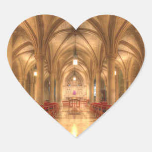 Pegatina En Forma De Corazón Catedral Nacional de Washington Capilla de Belén