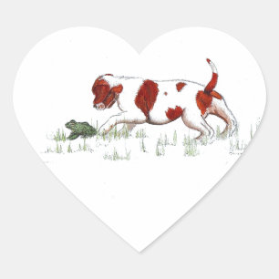 Pegatina En Forma De Corazón Cavalier King Charles Spaniel CKC