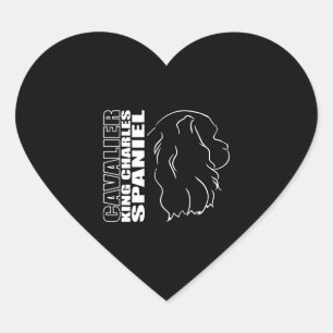 Pegatina En Forma De Corazón Cavalier King Charles Spaniel Perro madre del perr