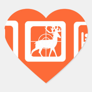 Pegatina En Forma De Corazón Caza de sueño de comer