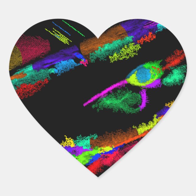 Pegatina En Forma De Corazón Celda neuronal (Anverso)
