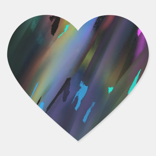 Pegatina En Forma De Corazón Celebrar la Llanura Arcoiris de Neurodivergencia (Anverso)