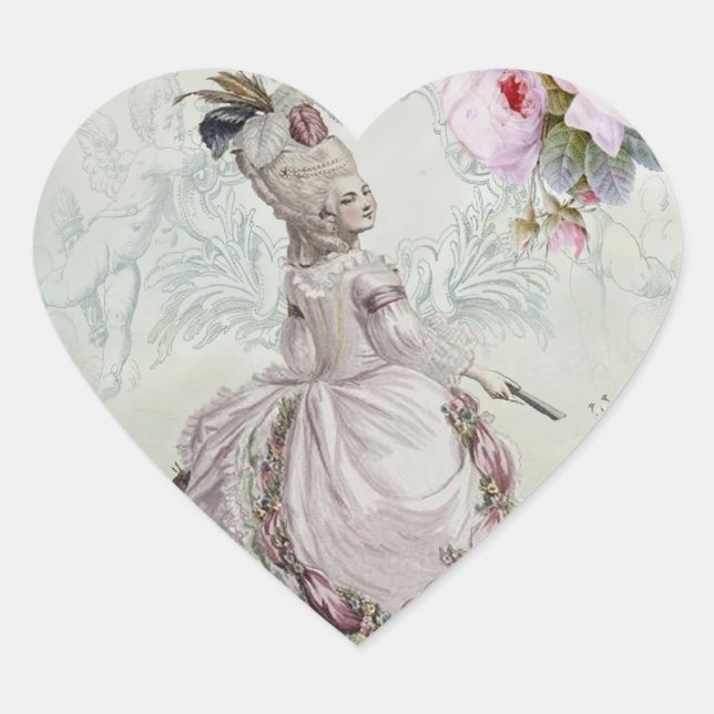 PEGATINA EN FORMA DE CORAZÓN CÉLESTE (Anverso)