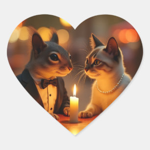 Pegatina En Forma De Corazón Cena romántica