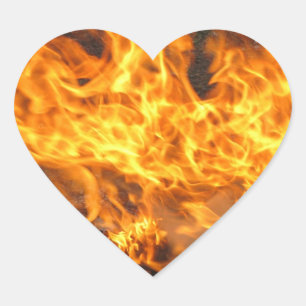 Pegatina En Forma De Corazón Cepillo ardiente