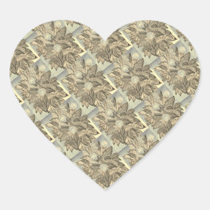 Pegatina En Forma De Corazón Cesta plateada sin mango
