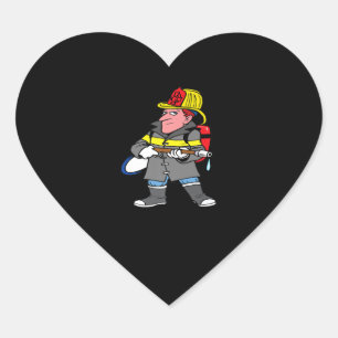 Pegatina En Forma De Corazón Chaqueta y rescate de cascos para bomberos en el f