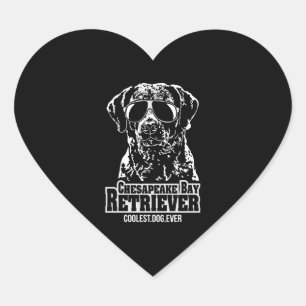 Pegatina En Forma De Corazón Chesapeake Bay Retriever el perro más genial de to