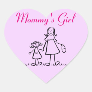 Pegatina En Forma De Corazón Chica Personalizado de mamá Pegatina de declaració