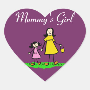 Pegatina En Forma De Corazón Chica Personalizado de mamá Pegatina de declaració