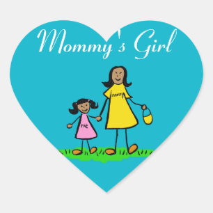Pegatina En Forma De Corazón Chica Personalizado de mamá Pegatina de declaració