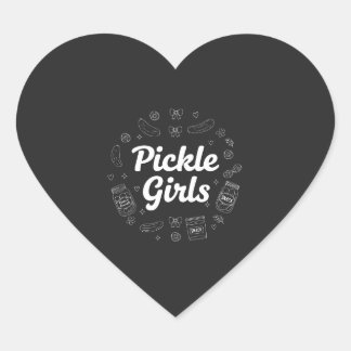 Pegatina En Forma De Corazón Chicas Pickle, Diseño de cita de enamorado