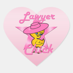Pegatina En Forma De Corazón Chick de abogado #8