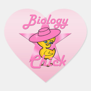 Pegatina En Forma De Corazón Chick de biología #8