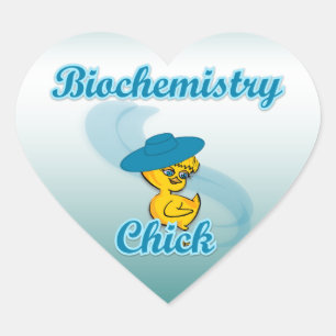 Pegatina En Forma De Corazón Chick de bioquímica #3