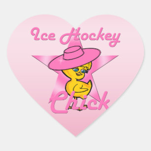 Pegatina En Forma De Corazón Chick de hockey sobre hielo #8