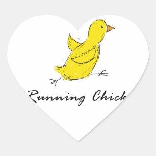 Pegatina En Forma De Corazón Chick en ejecución