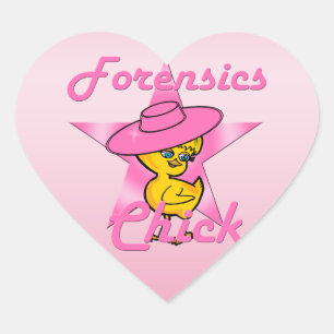 Pegatina En Forma De Corazón Chick forense #8