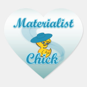 Pegatina En Forma De Corazón Chick materialista #3