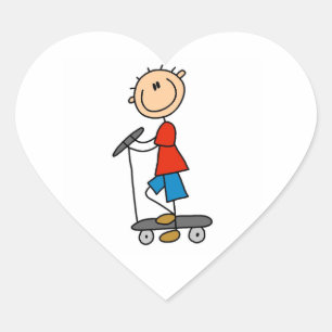 Pegatina En Forma De Corazón Chico de la figura del stick en Scooter