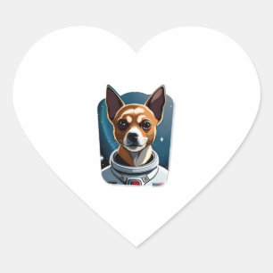 Pegatina En Forma De Corazón Chihuahua: Un pequeño paso para un perro