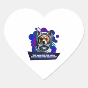 Pegatina En Forma De Corazón Chihuahua: Un pequeño paso para un perro3