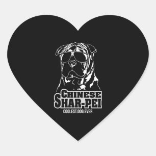 Pegatina En Forma De Corazón Chino Shar-Pei es el mejor perro de la historia
