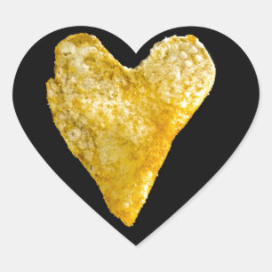 Pegatina En Forma De Corazón Chip de papa en forma de corazón