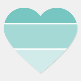 Pegatina En Forma De Corazón Chip de pintura azul turquesa