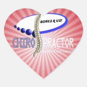 PEGATINA EN FORMA DE CORAZÓN CHIROPRACTOR - TODOS ESPINOS Y BAILARES - BONOS O 