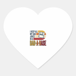 Pegatina En Forma De Corazón Chiste de Papá Base Retro Divertido Diseño de Vect