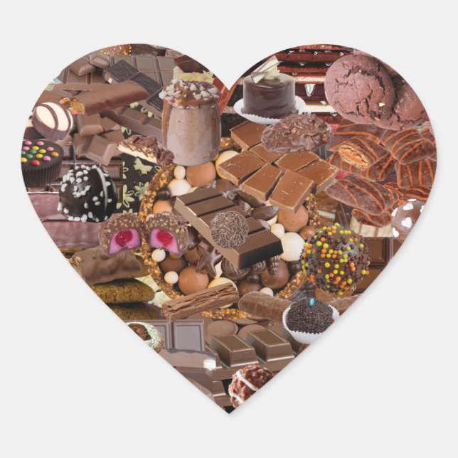 Pegatina En Forma De Corazón Chockablock Chocs (Anverso)