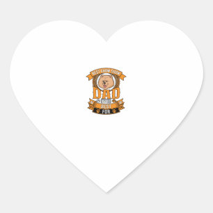 Pegatina En Forma De Corazón Chow Papá Perro Siempre Corona Huellas De Patas