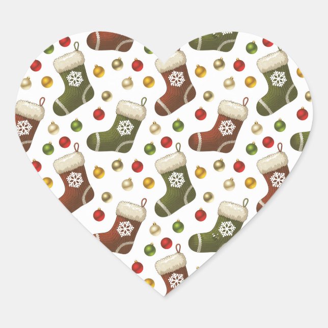 Pegatina En Forma De Corazón Christmas Wreaths (Anverso)