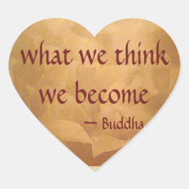 Pegatina En Forma De Corazón Cita de Buda; Lo que creemos que nos convertimos