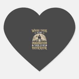 Pegatina En Forma De Corazón Cita de Terror de Halloween Castillo Embrujado Ima