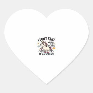 Pegatina En Forma De Corazón Cita Divertida de Flato de Unicornio Vintage Arcoí