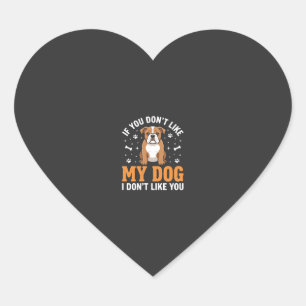 Pegatina En Forma De Corazón Cita Divertida De Mi Perro Bulldog