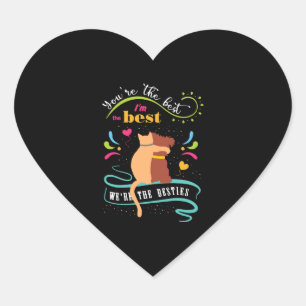 Pegatina En Forma De Corazón Cita divertida para gato y perro